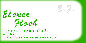 elemer floch business card