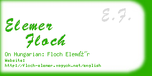 elemer floch business card